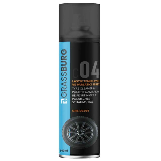 GrassBurg Lastik Temizleyici Ve Parlatıcı Spreyi (500 Ml) - 00204