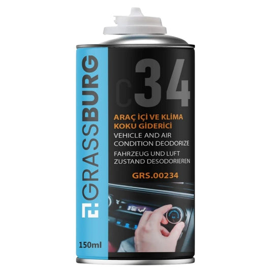 GrassBurg Araç İçi Ve Klima Koku Giderici -  Aqua Fres Spreyi (150 Ml) - 00235
