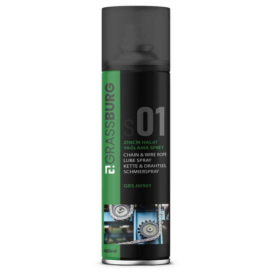 GrassBurg Zincir Ve Halat Yağlama Spreyi (400 Ml) - 00501