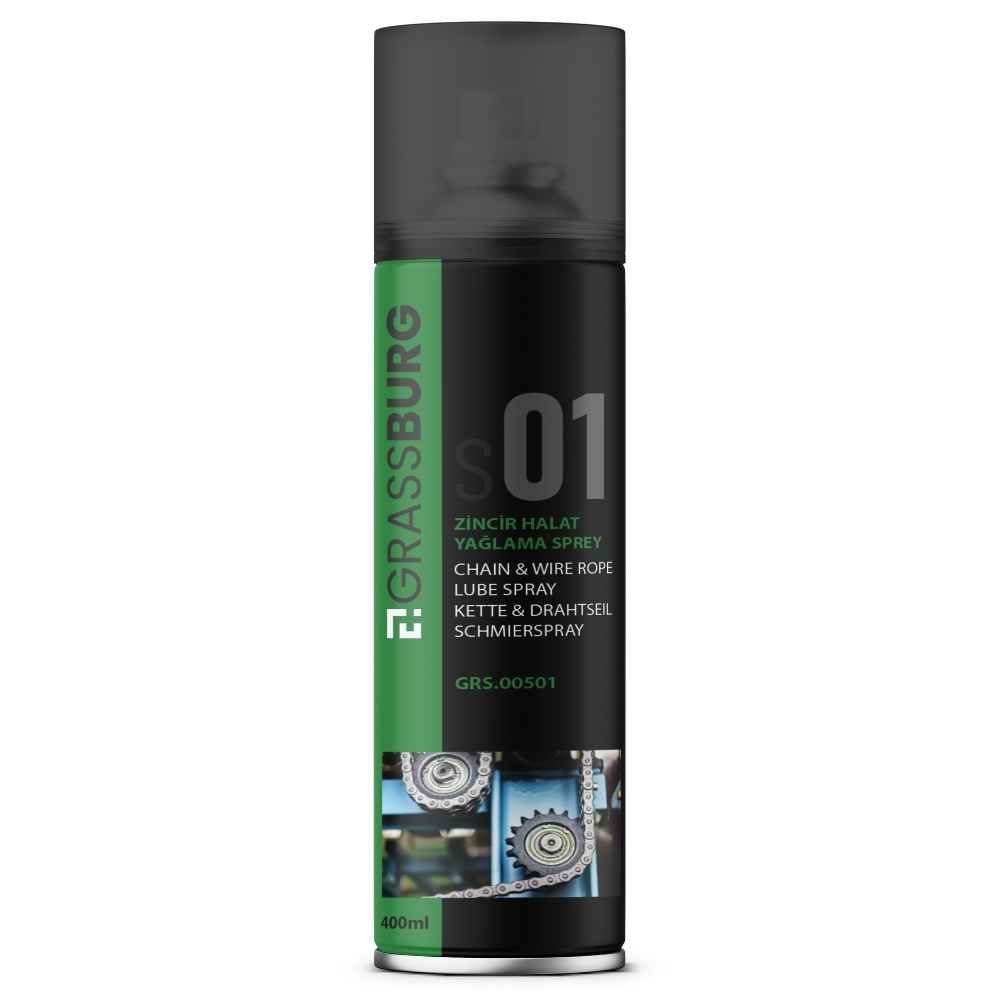 GrassBurg Zincir Ve Halat Yağlama Spreyi (400 Ml) - 00501