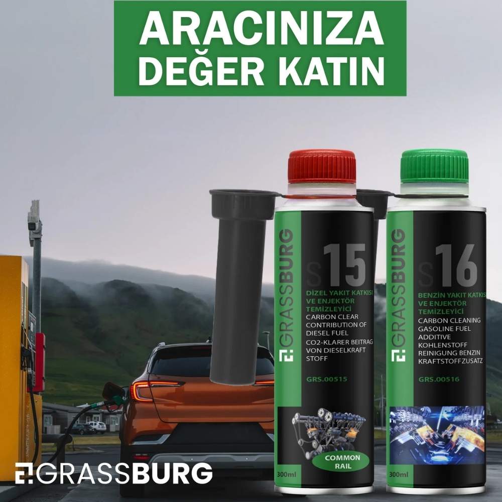 GrassBurg Dizel Yakıt Katkısı Ve Enjektör Temizleyici  (300 Ml) - 00515 Modelleri