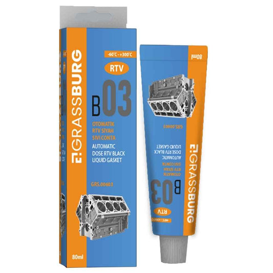 GrassBurg Rtv Gri Sıvı Conta (80 Ml) - 00603