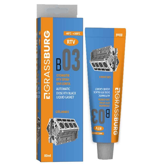 GrassBurg Rtv Siyah Sıvı Conta (80 Ml) - 00604