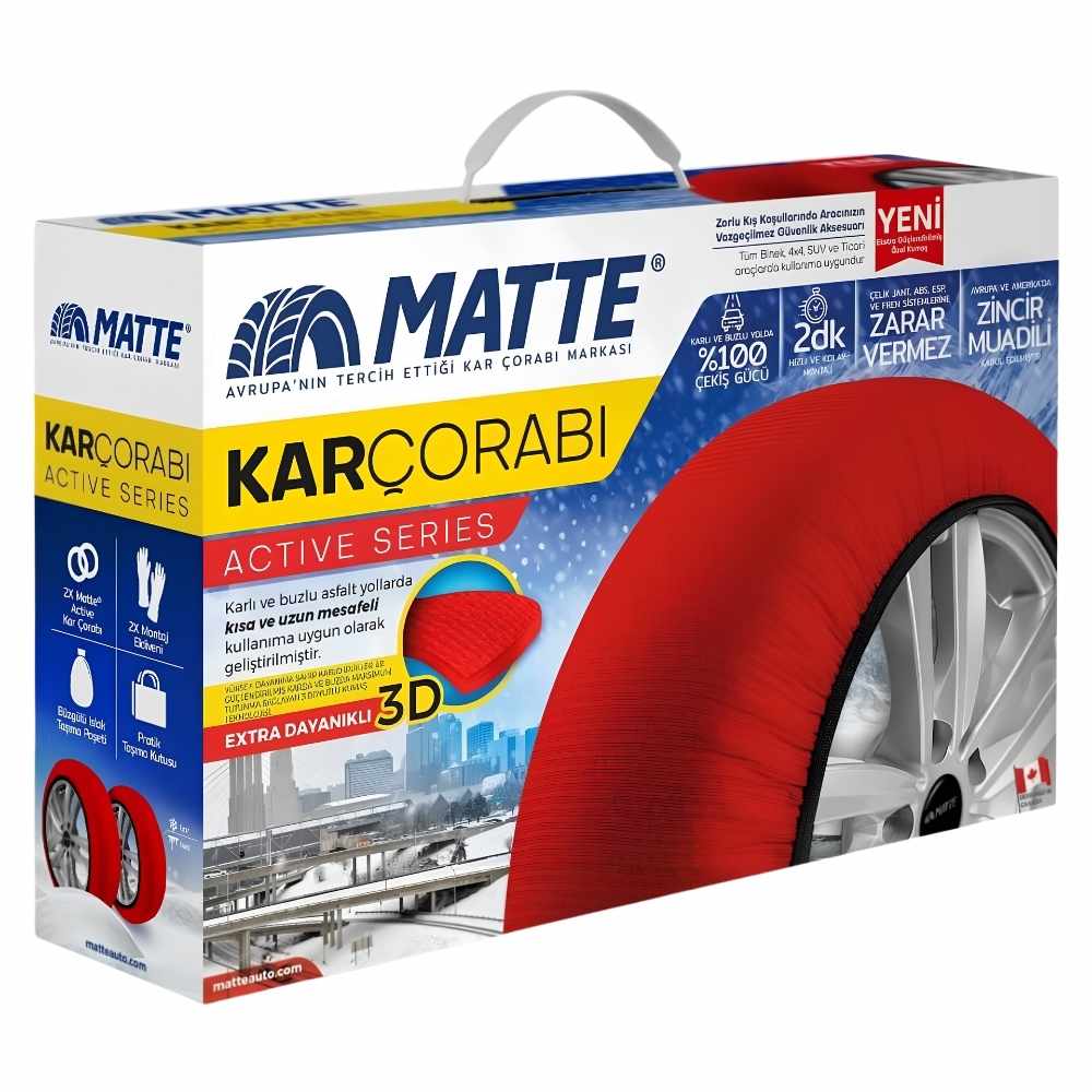 Matte Kar Patinaj Çorabı Active Series Kırmızı Large