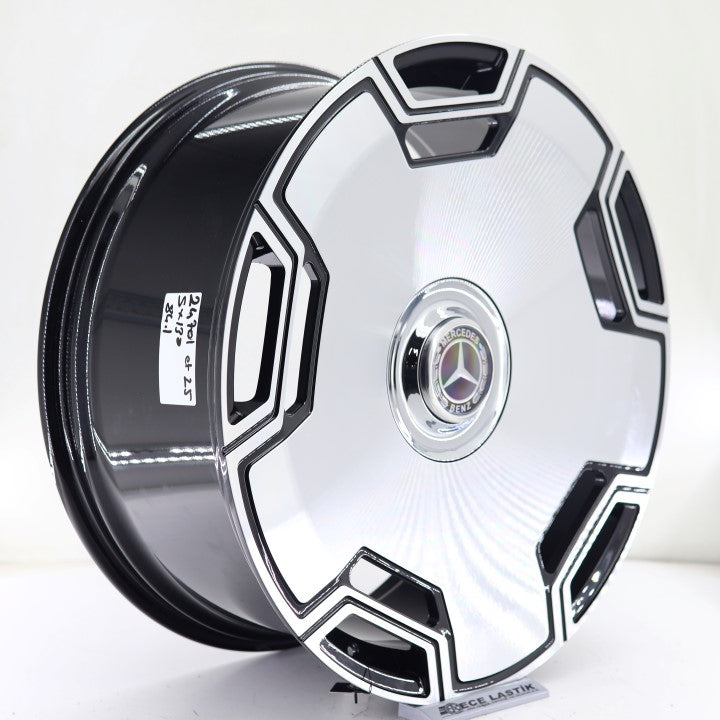 R1 Wheels 24 inç 5*130 ET25 Parlak Siyah Jant Takımı (J-724) - KolayOto