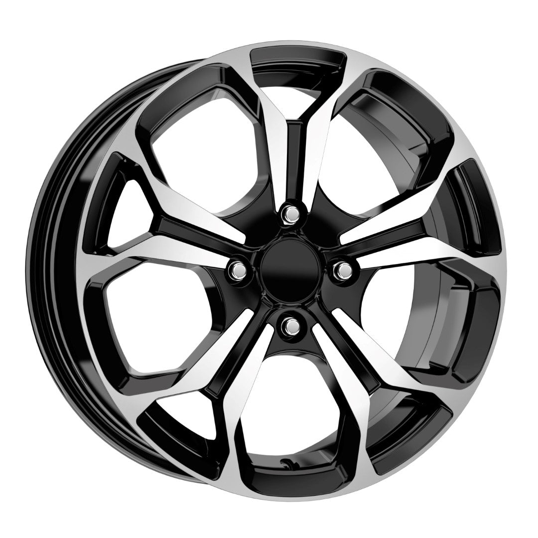 R1 Wheels 16 inç 4*108 ET40 Parlak Siyah Jant Takımı (J-2916) - KolayOto