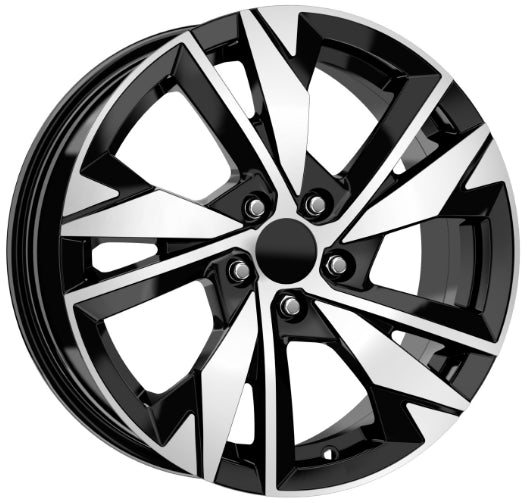 R1 Wheels 16 inç 5*108 ET36 Parlak Siyah Jant Takımı (J-3368) - KolayOto