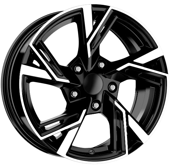 R1 Wheels 16 inç 5*120 ET35 Parlak Siyah Jant Takımı (J-2989) - KolayOto