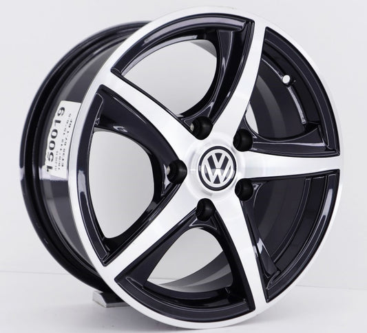 R1 Wheels 15 inç 5*112 ET35 Siyah Jant Takımı (J-1036) - KolayOto