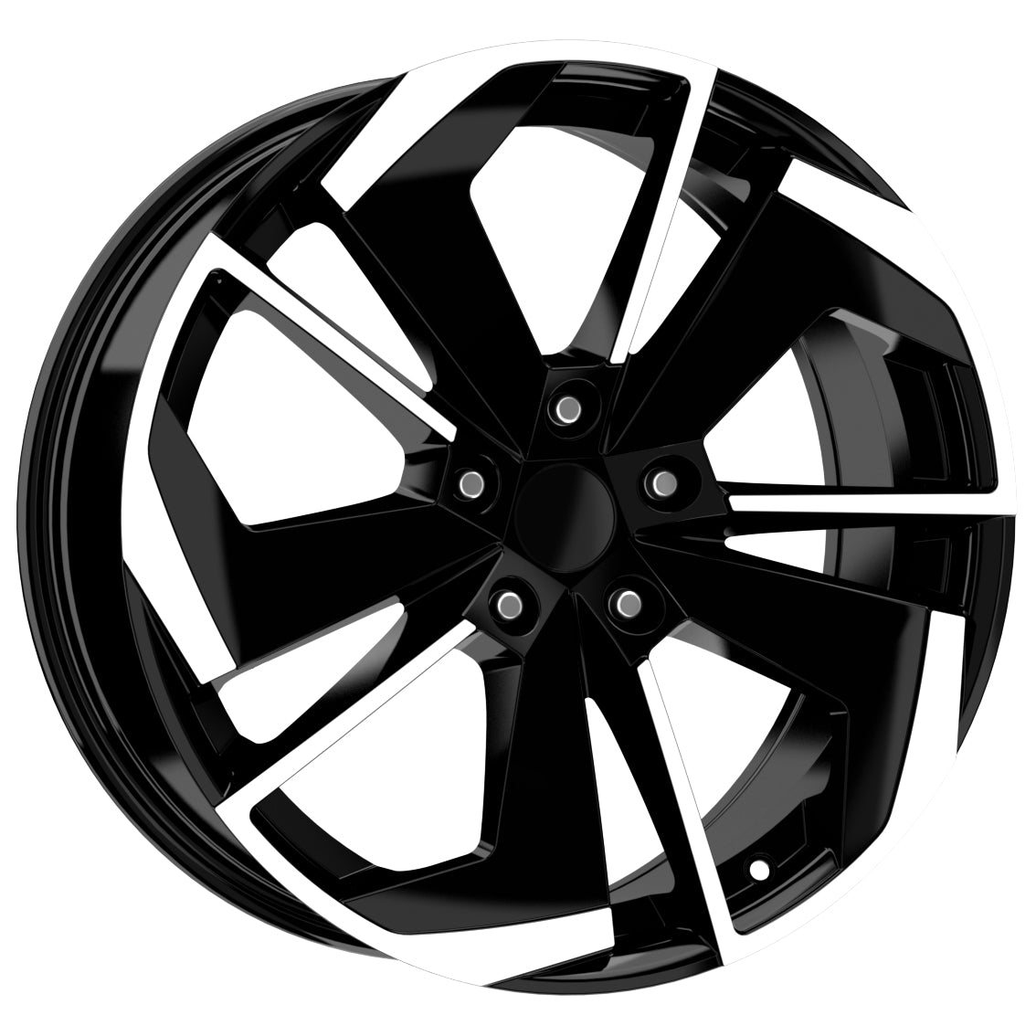 R1 Wheels 19 inç 5*112 ET45 Parlak Siyah Jant Takımı (J-857) - KolayOto