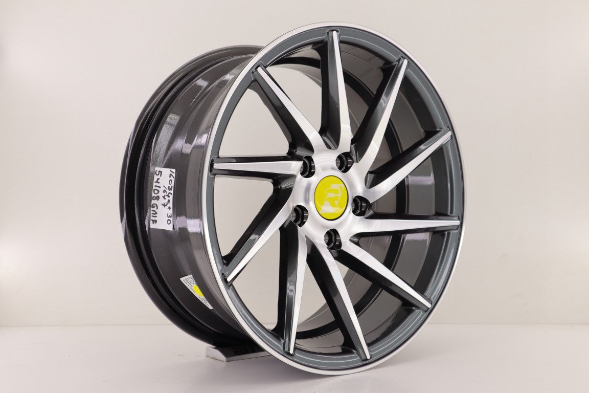 R1 Wheels 16 inç 4*108 ET30 Füme Jant Takımı (J-1061) - KolayOto