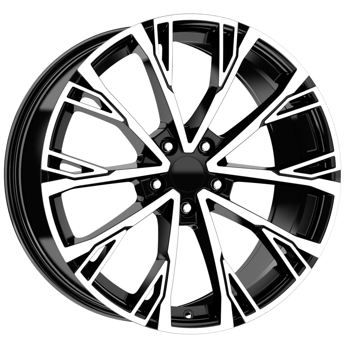 R1 Wheels 19 inç 5*112 ET40 Parlak Siyah Jant Takımı (J-1181) - KolayOto