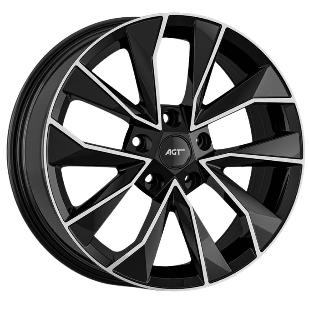 AGT Wheels 17 inç 5*100 ET35 Parlak Siyah Jant Takımı (J-5898)