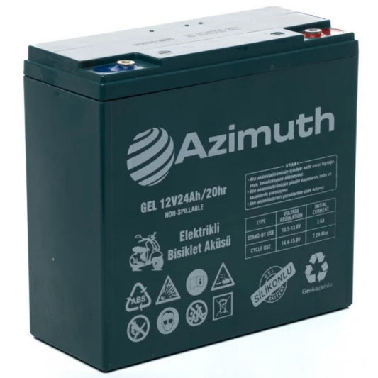Azimuth 12V 24 Ah Elektirkli Bisiklet Aküsü