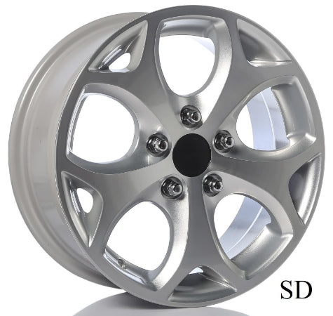 R1 Wheels 15 inç 5*108 ET50 Metalik Gri Jant Takımı (J-3049) - KolayOto