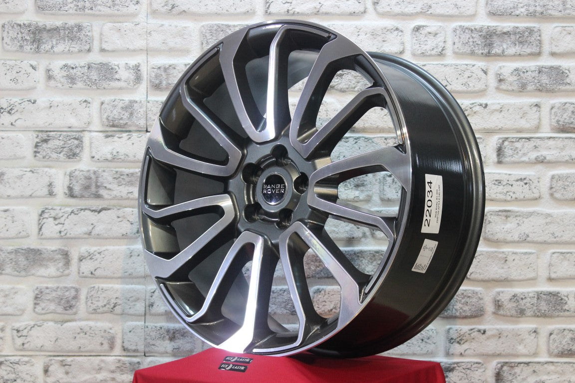 R1 Wheels 22 inç 5*120 ET45 Füme Jant Takımı (J-595) - KolayOto