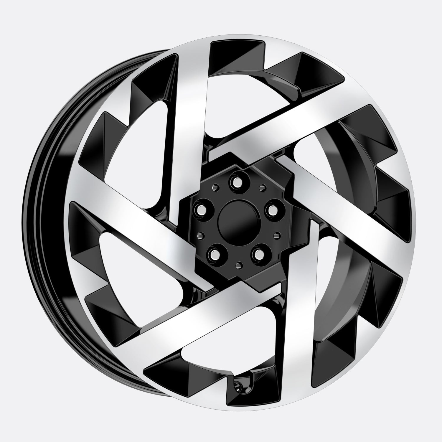 R1 Wheels 19 inç 5*112 ET45 Parlak Siyah Jant Takımı (J-3759) - KolayOto