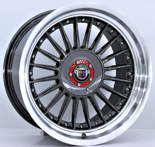 R1 Wheels 17 inç 5*120/112 ET20 Füme Jant Takımı (J-457) - KolayOto