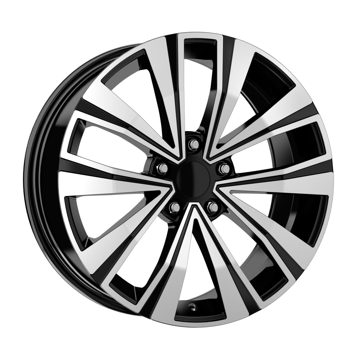 R1 Wheels 17 inç 5*112 ET45 Parlak Siyah Jant Takımı (J-3743) - KolayOto