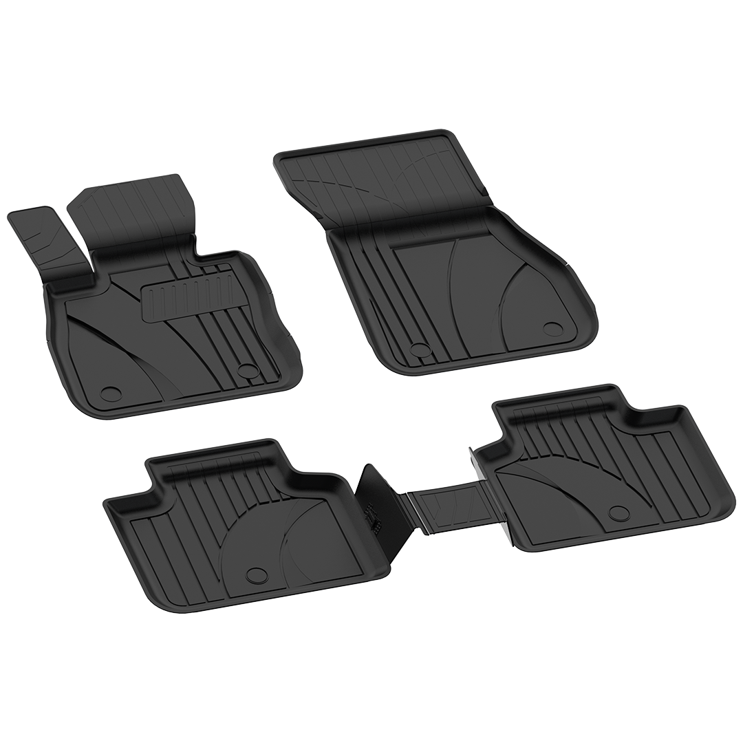 Sahler BMW X1 F48-F49 2015-2022 / X1 U11 2022+ / X2 F39 2018-2024 Uyumlu 4.5D Havuzlu Siyah Oto Paspas Takımı - KolayOto