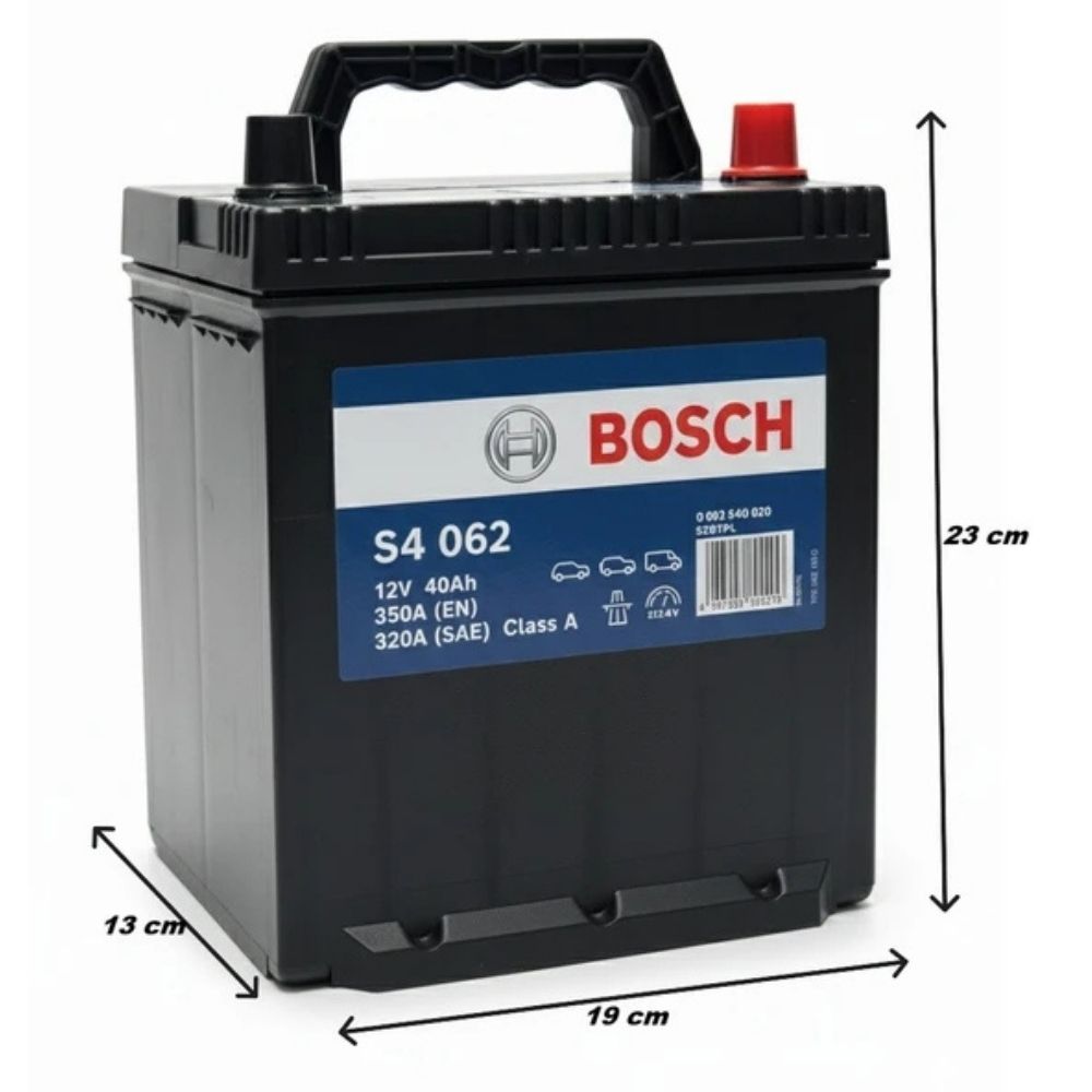 Bosch S4 062 12V 40 Ah 350A Dar-İnce-Düz Akü Modelleri