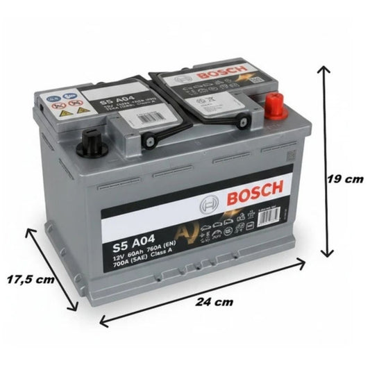 Bosch S5 A04 AGM Start-Stop 12V 70 Ah 760A Akü Modelleri