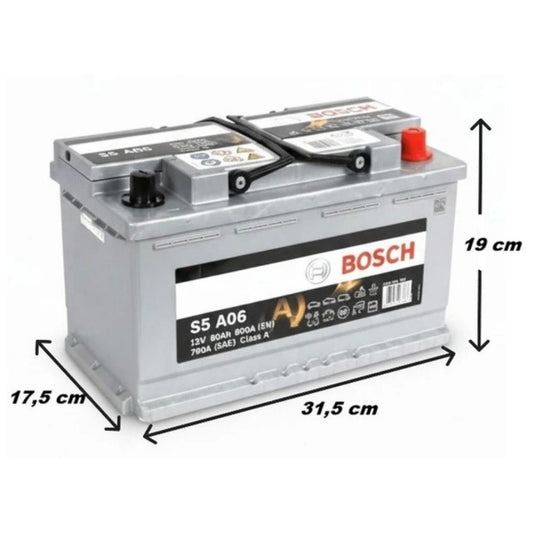 Bosch S5 A06 AGM Start-Stop 12V 80 Ah 800CCA Akü Modelleri