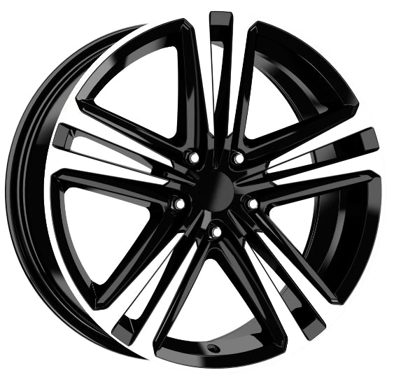 R1 Wheels 18 inç 5*112 ET45 Parlak Siyah Jant Takımı (J-3016) - KolayOto