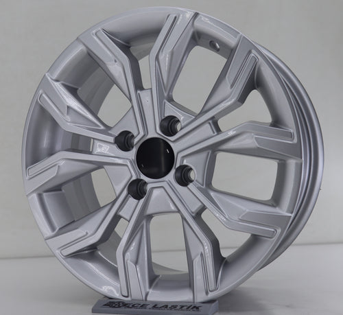 R1 Wheels 15 inç 4*100 ET35 Metalik Gri Jant Takımı (J-3455) - KolayOto