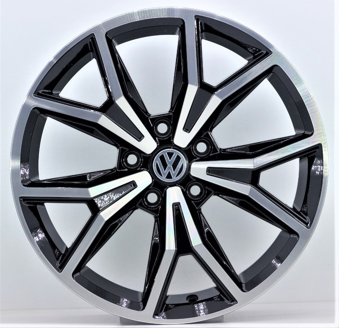 R1 Wheels 17 inç 5*100 ET35 Parlak Siyah Jant Takımı (J-867) - KolayOto