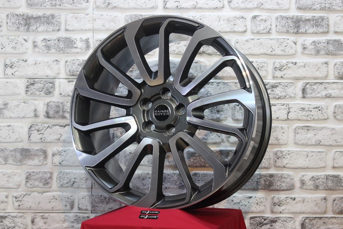 R1 Wheels 22 inç 5*120 ET45 Füme Jant Takımı (J-595) - KolayOto