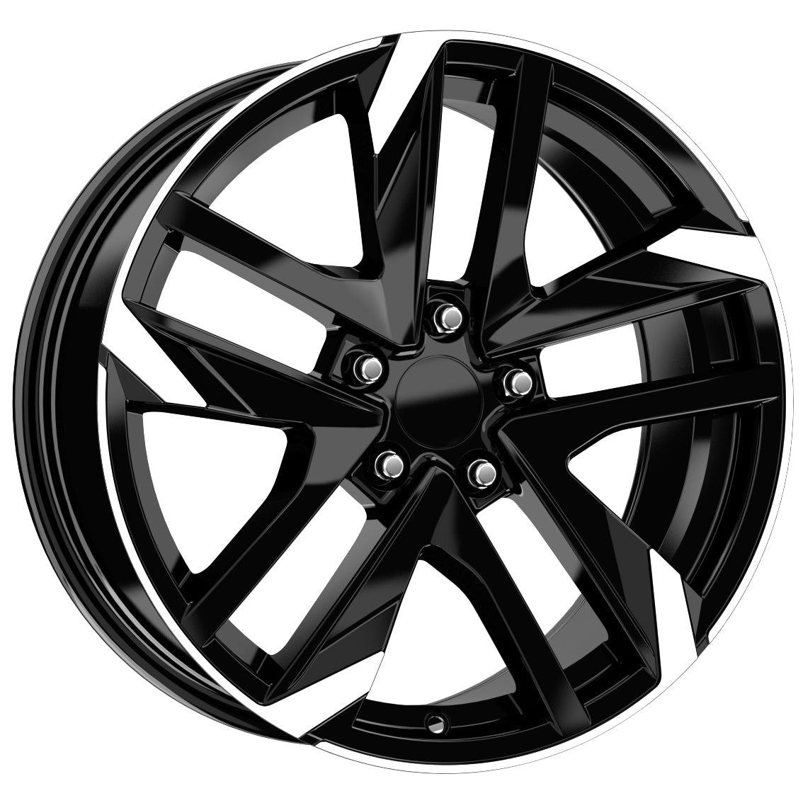 R1 Wheels 17 inç 5*108 ET34 Parlak Siyah Jant Takımı (J-4290)