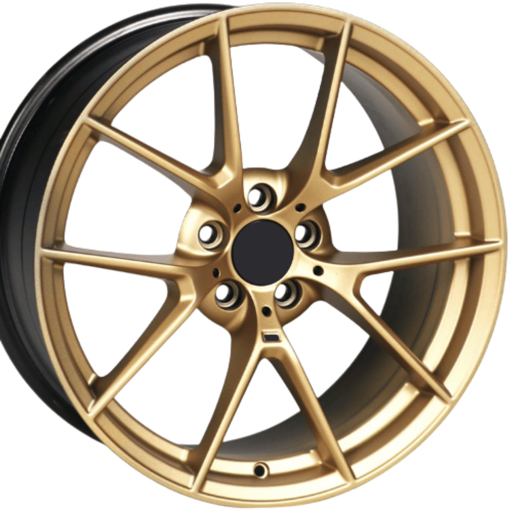 R1 Wheels 19 inç 5*120 ET30 Gold Jant Takımı (J-4224)