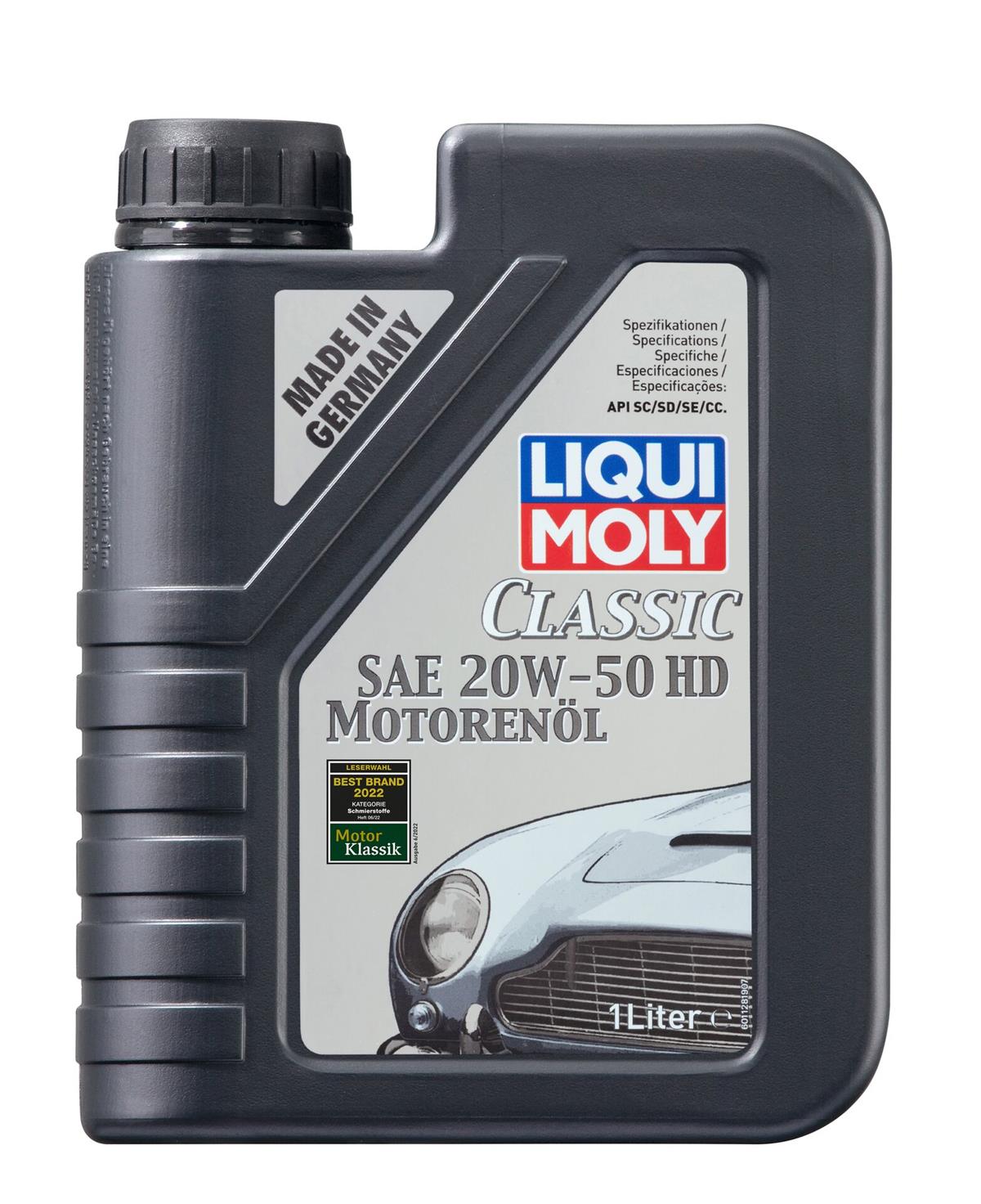 Liqui Moly Klasik Motor Yağı SAE 20W50 HD (1 Litre) - 1128 - KolayOto