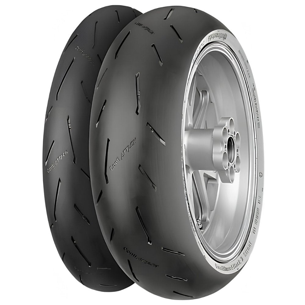 Continental ContiRaceAttack 2 Street 120/70ZR17 ve 180/55ZR17 Motosiklet Ön-Arka Takım Lastiği