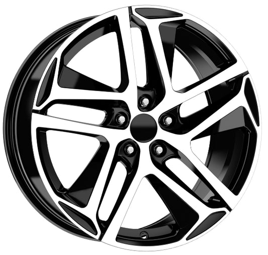 R1 Wheels 18 inç 5*108 ET45 Parlak Siyah Jant Takımı (J-3047) - KolayOto