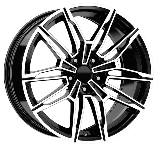 R1 Wheels 18 inç 5*120 ET30 Parlak Siyah Jant Takımı (J-3355) - KolayOto