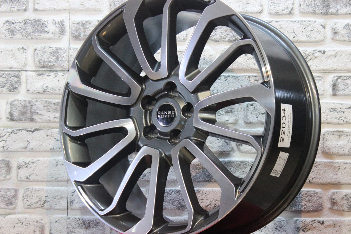 R1 Wheels 22 inç 5*120 ET45 Füme Jant Takımı (J-595) - KolayOto