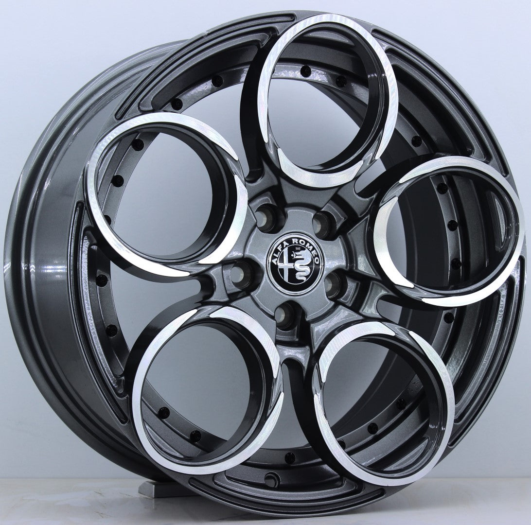 R1 Wheels 17 inç 5*99 ET35 Füme Jant Takımı (2564) - KolayOto