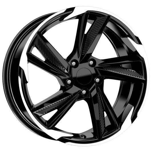 R1 Wheels 18 inç 5*112 ET45 Parlak Siyah Jant Takımı (J-859) - KolayOto