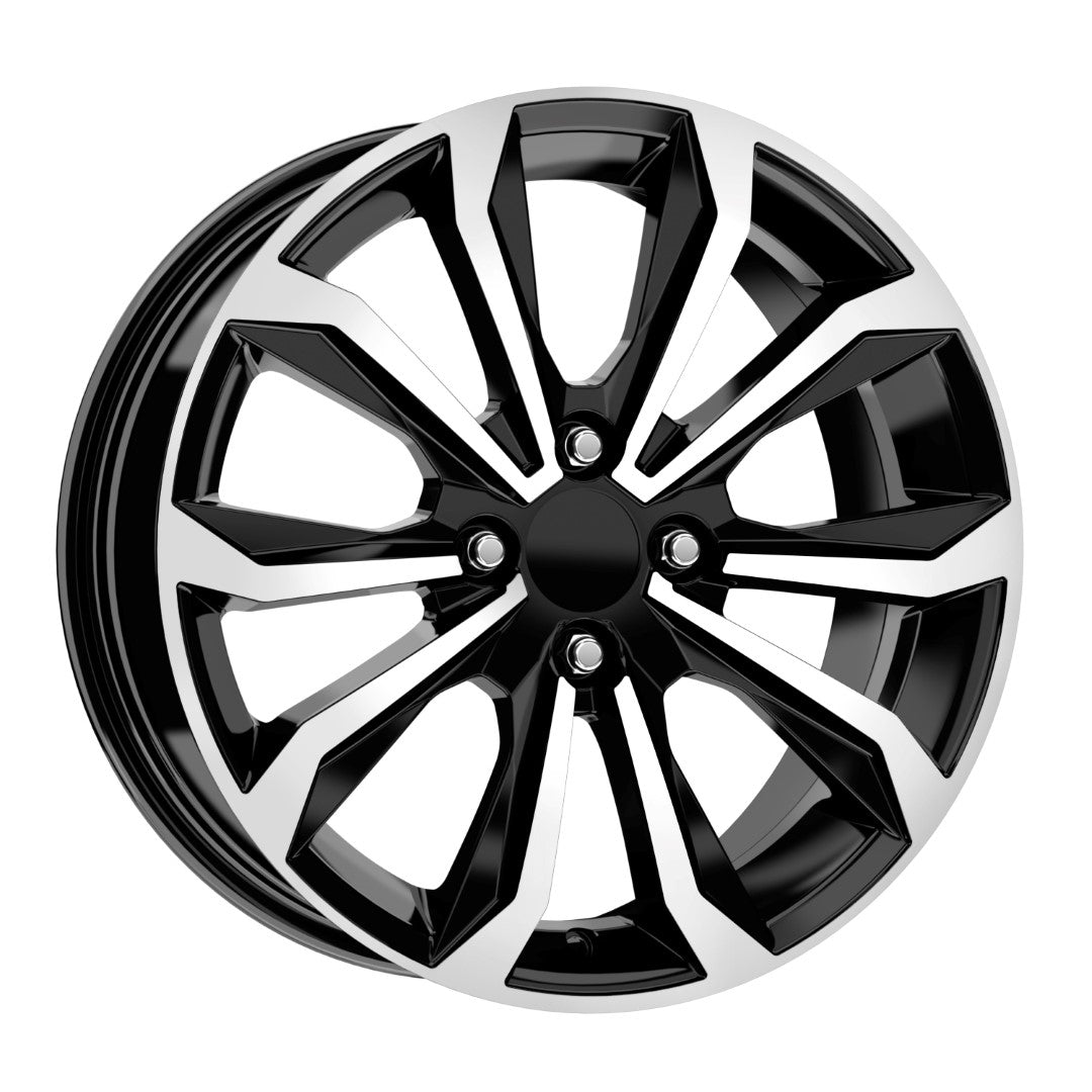 R1 Wheels 16 inç 4*100 ET35 Parlak Siyah Jant Takımı (2346) - KolayOto