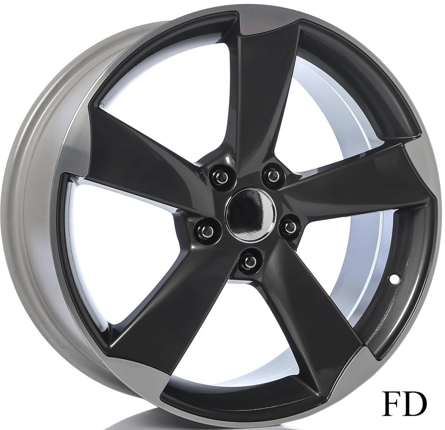 R1 Wheels 18 inç 5*112 ET45 Parlak Siyah Jant Takımı (J-1176) - KolayOto