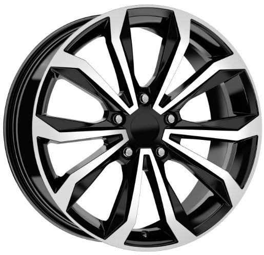 R1 Wheels 17 inç 5*114.3 ET40 Parlak Siyah Jant Takımı (J-2913) - KolayOto