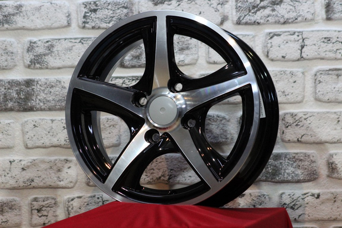 R1 Wheels 14 inç 4*100 ET35 Siyah Jant Takımı (J-1031) - KolayOto