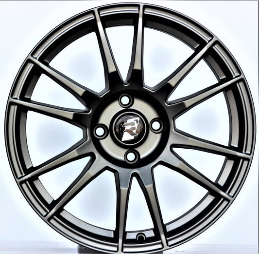 R1 Wheels 17 inç 4*114.3 ET35 Mat Füme Jant Takımı (J-1150) - KolayOto