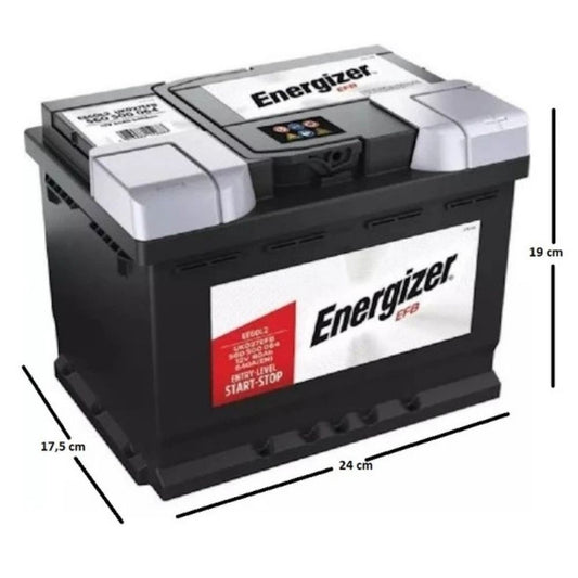 Energizer EFB Start-Stop 12V 60 Ah 640A (EN) Akü Modelleri