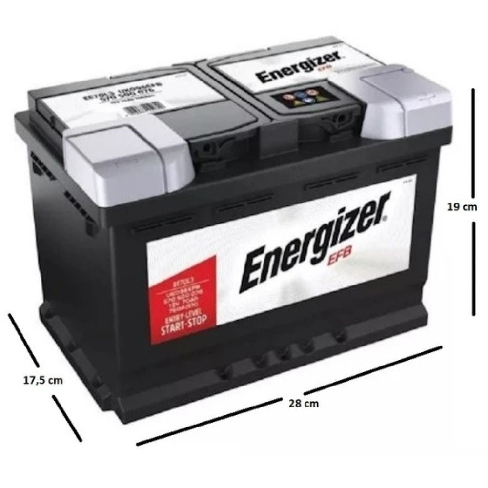 Energizer EFB Start-Stop 12V 70 Ah 760A (EN) Akü Modelleri