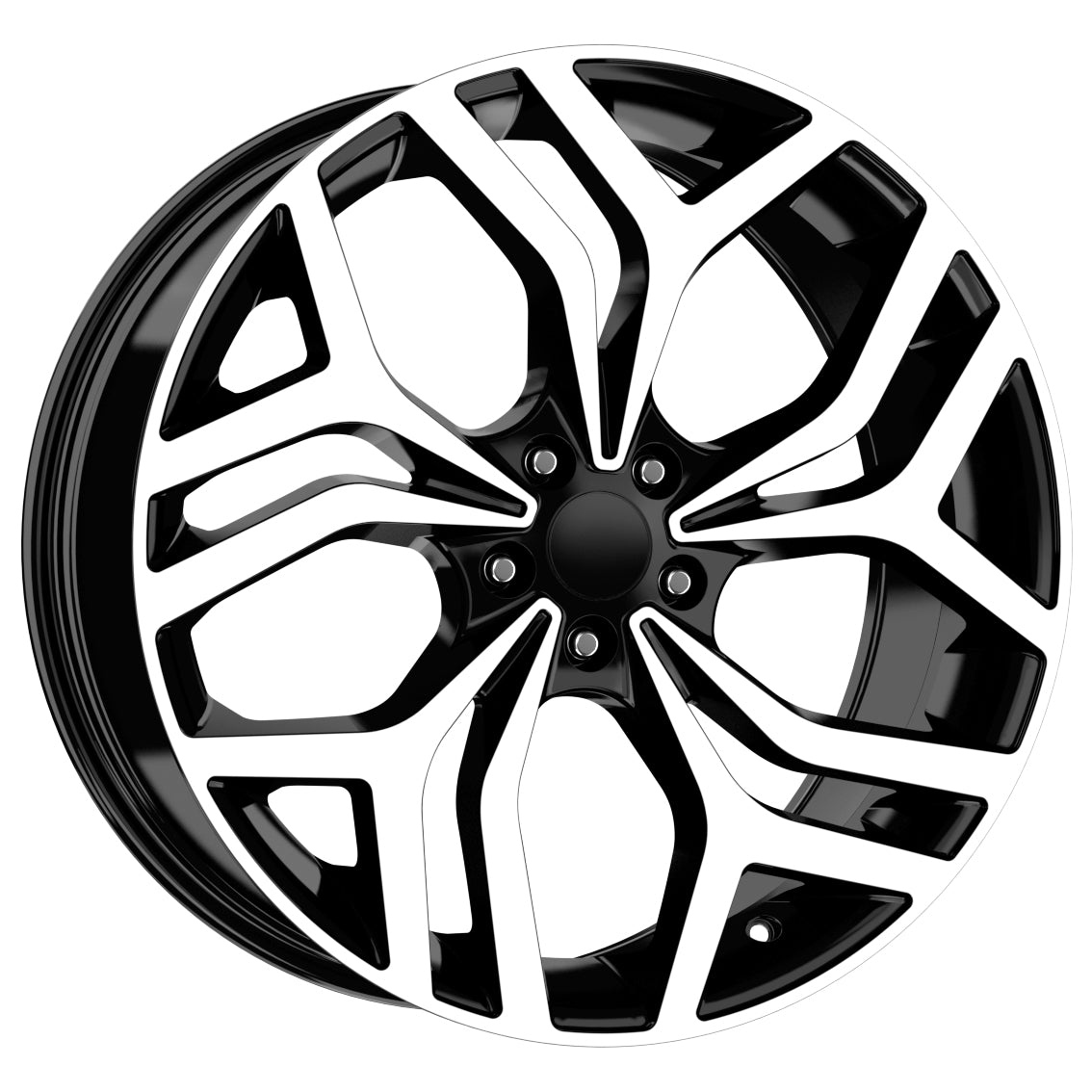 R1 Wheels 20 inç 5*120 ET45 Parlak Siyah Jant Takımı (J-716) - KolayOto