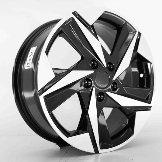 R1 Wheels 17 inç 5*114.3 ET49 Siyah Jant Takımı (J-810) - KolayOto