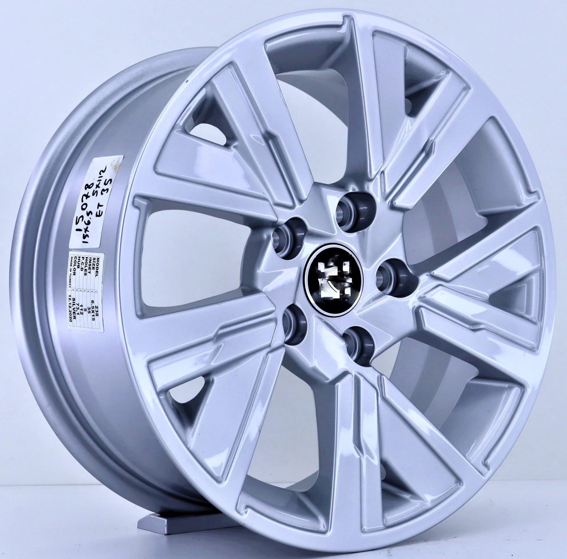 R1 Wheels 15 inç 5*112 ET35 Metalik Gri Jant Takımı (J-698)